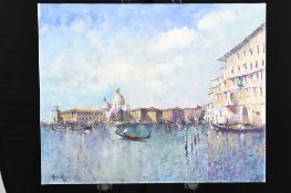 John Ambrose Oil on Canvas "Santa Mara - Venice"