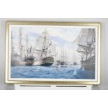 Framed Limited Edition on Canvas by Marine Artist Steven Dews "The Battle of Trafalgar"