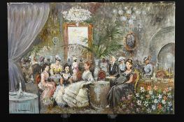 "Cafe Parigino" by Italian artist Dominici.