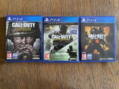 3 PS4 Games Call of duty