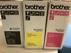 3 Brother Printer ink toner cartridges. Unused