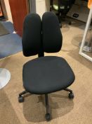 1 Black ergonomic office chair. Split back Rohde & Grahl