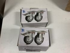 H & S 75Mm Castors x 8