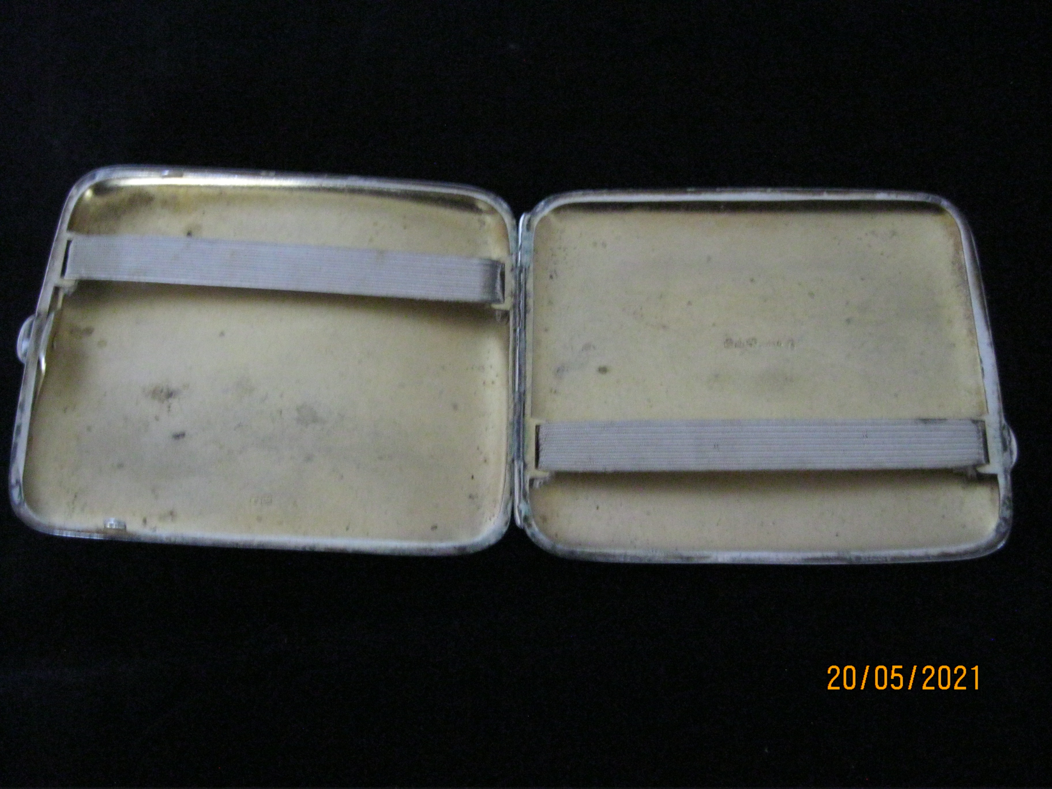 Antique Sterling Silver Cigarette Case Chester 1919 - Image 4 of 6