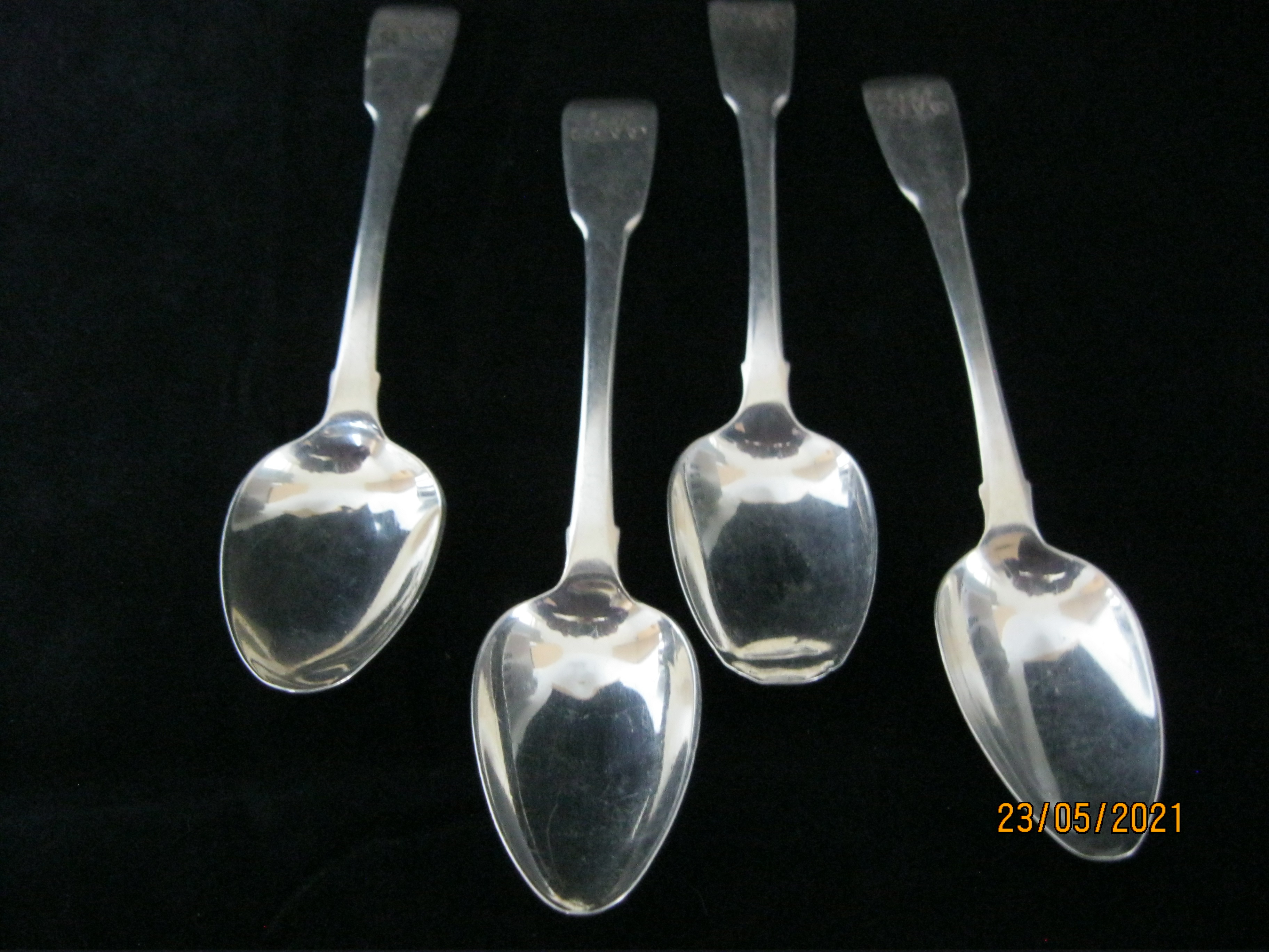 Matching Set Of Four Georgian Sterling Silver Teaspoons 1817 London