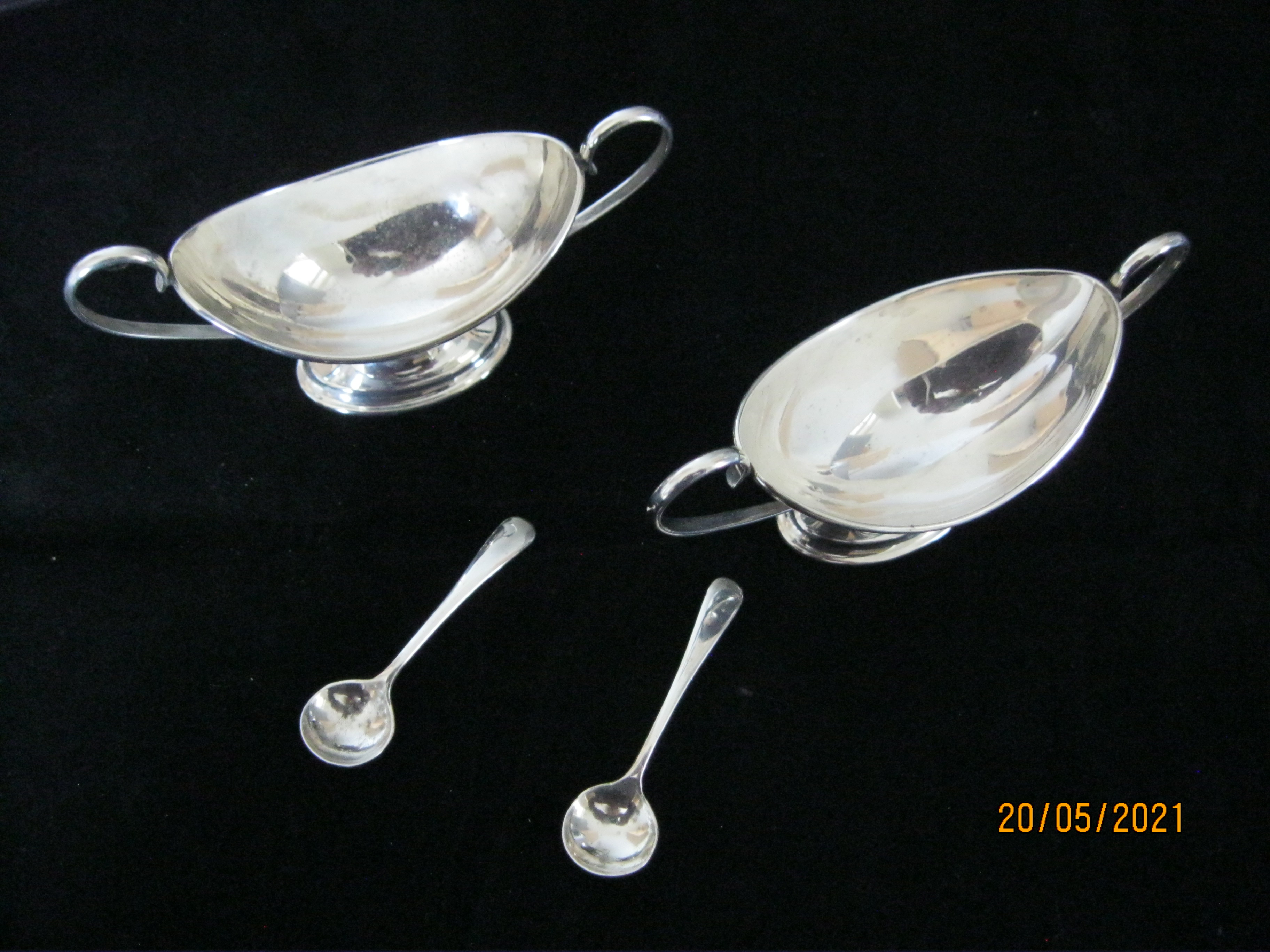 Antique Sterling Silver Cased Condiment Set 1917 - Image 2 of 7