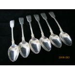 Group Of Six Georgian Desert Spoons 1828 - 142