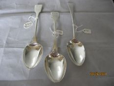 Three Georgian Silver Serving / Table Spoons