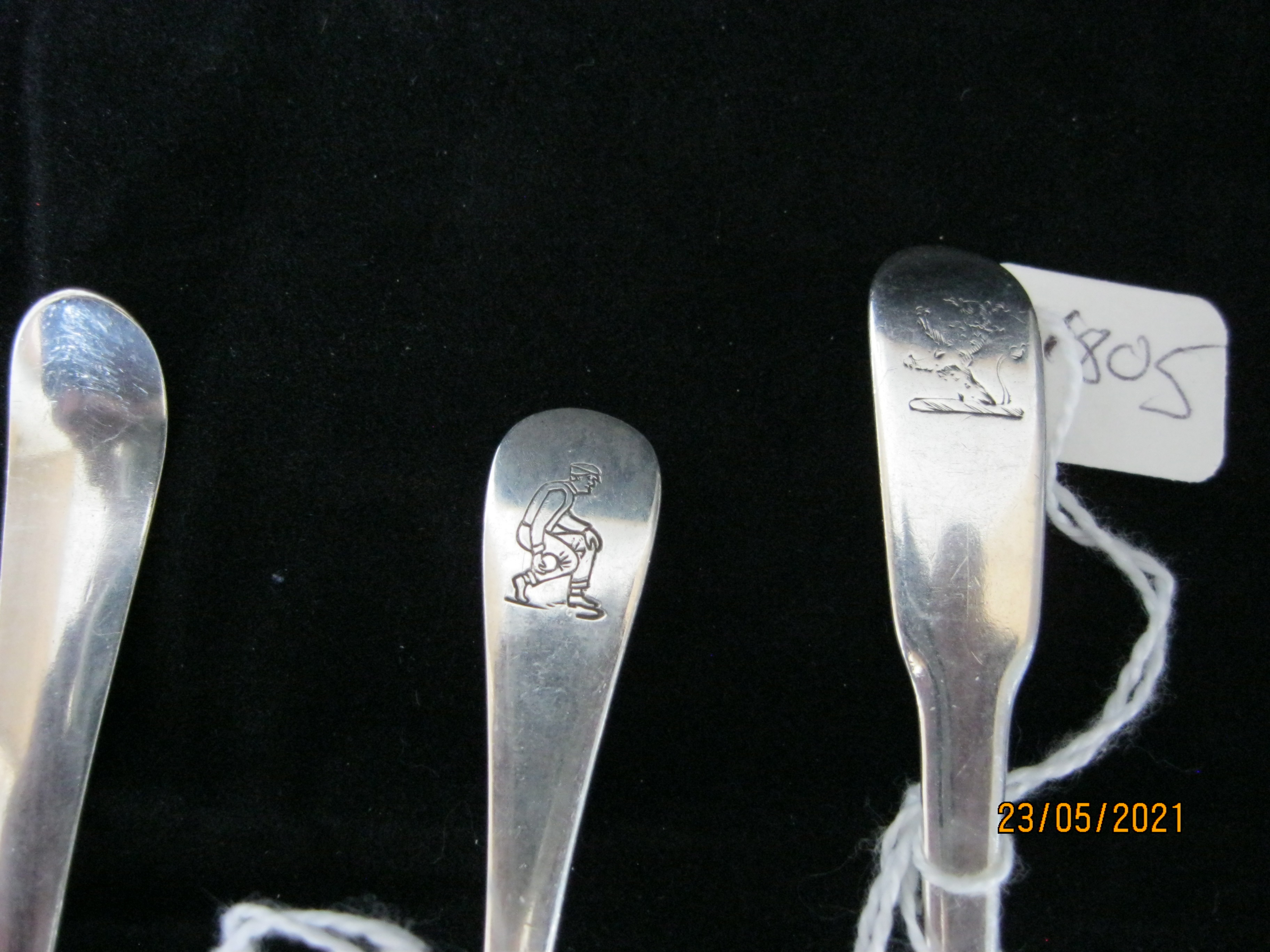 Group Of Seven Sterling Silver Antique Teaspoons Georgian & Victorian - Image 4 of 11