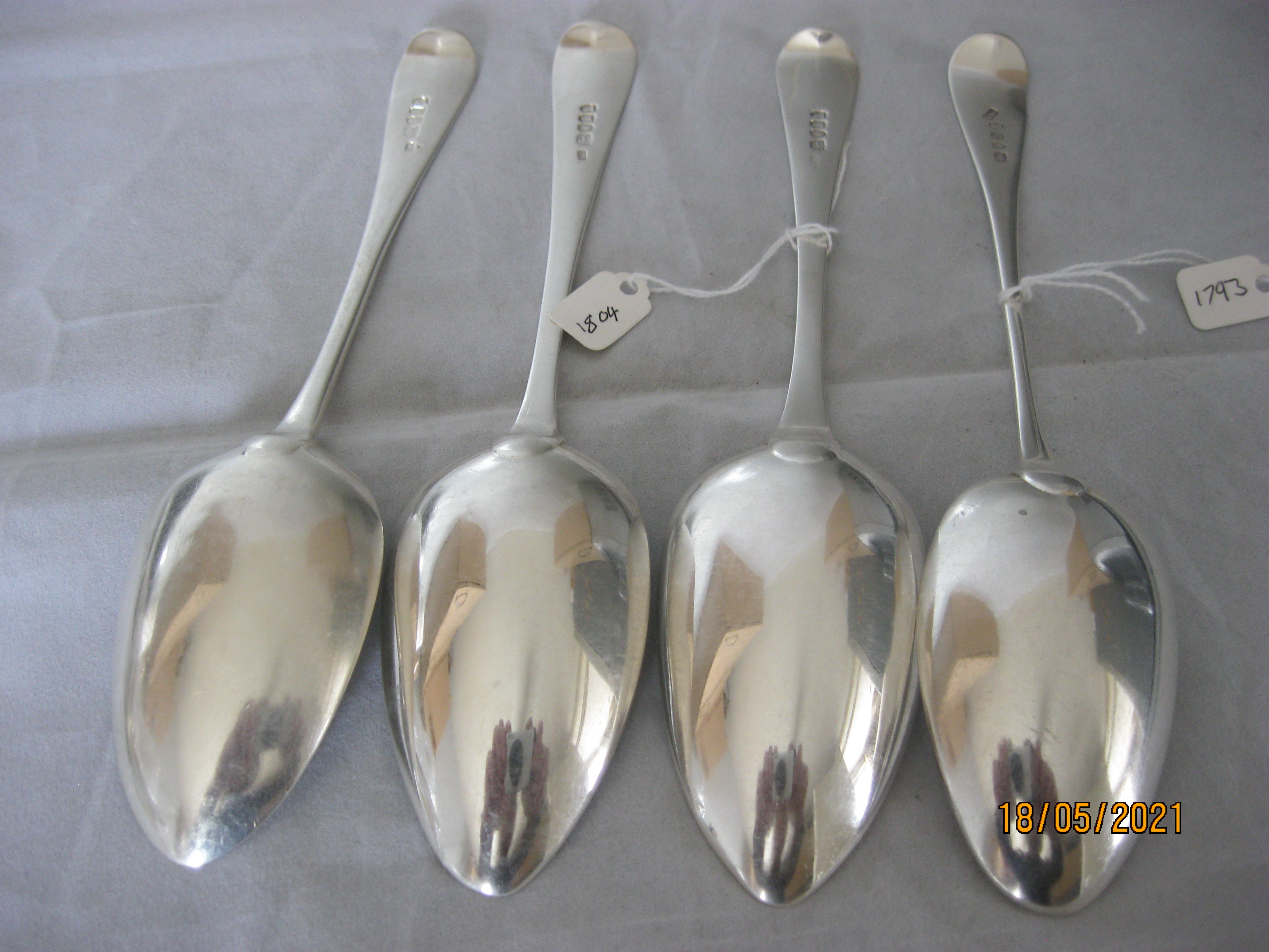 Antique Georgian Silver Table Spoons - Image 2 of 3