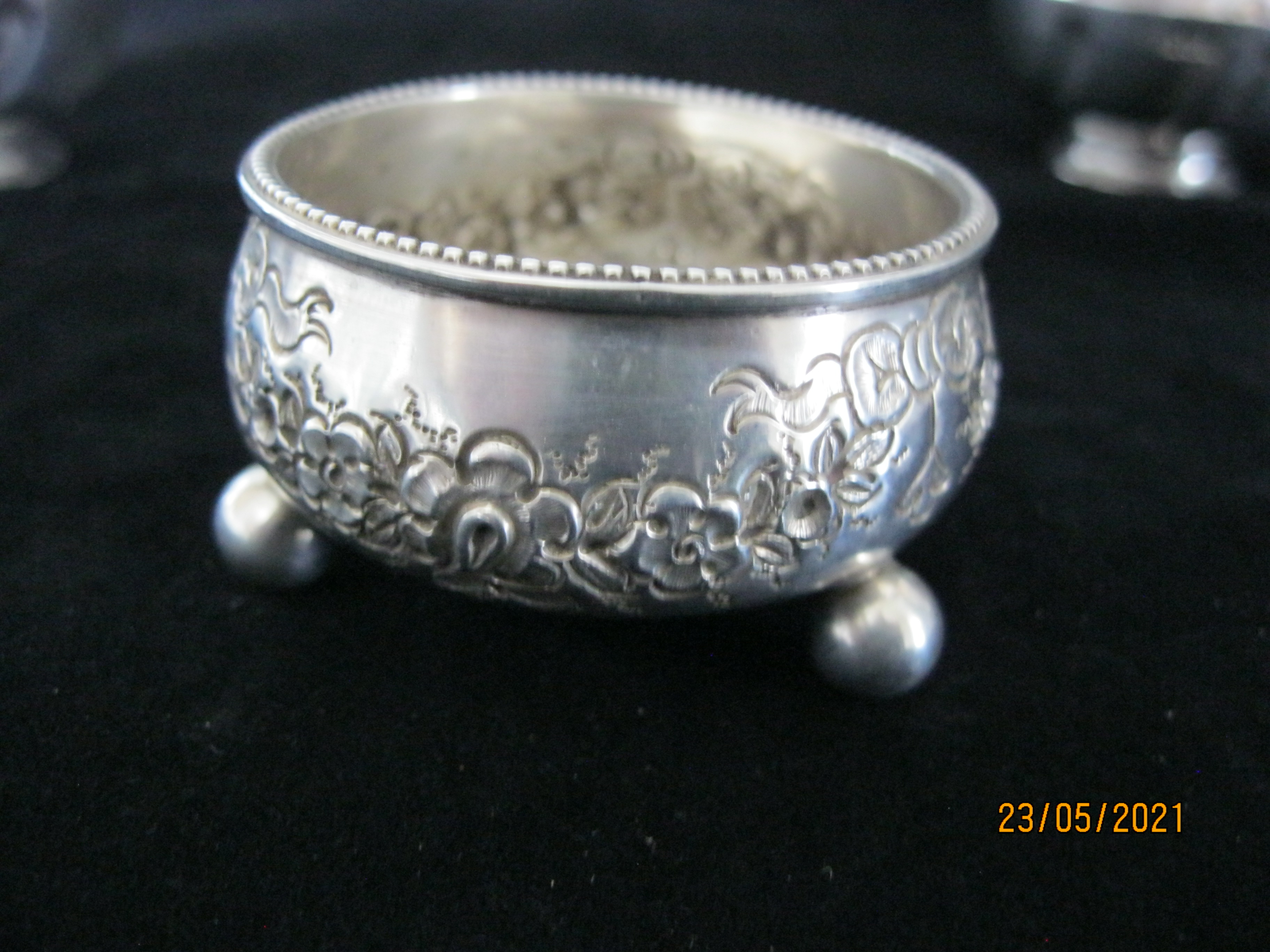 Group Of Antique Sterling Silver Salts 1906 - Image 5 of 7