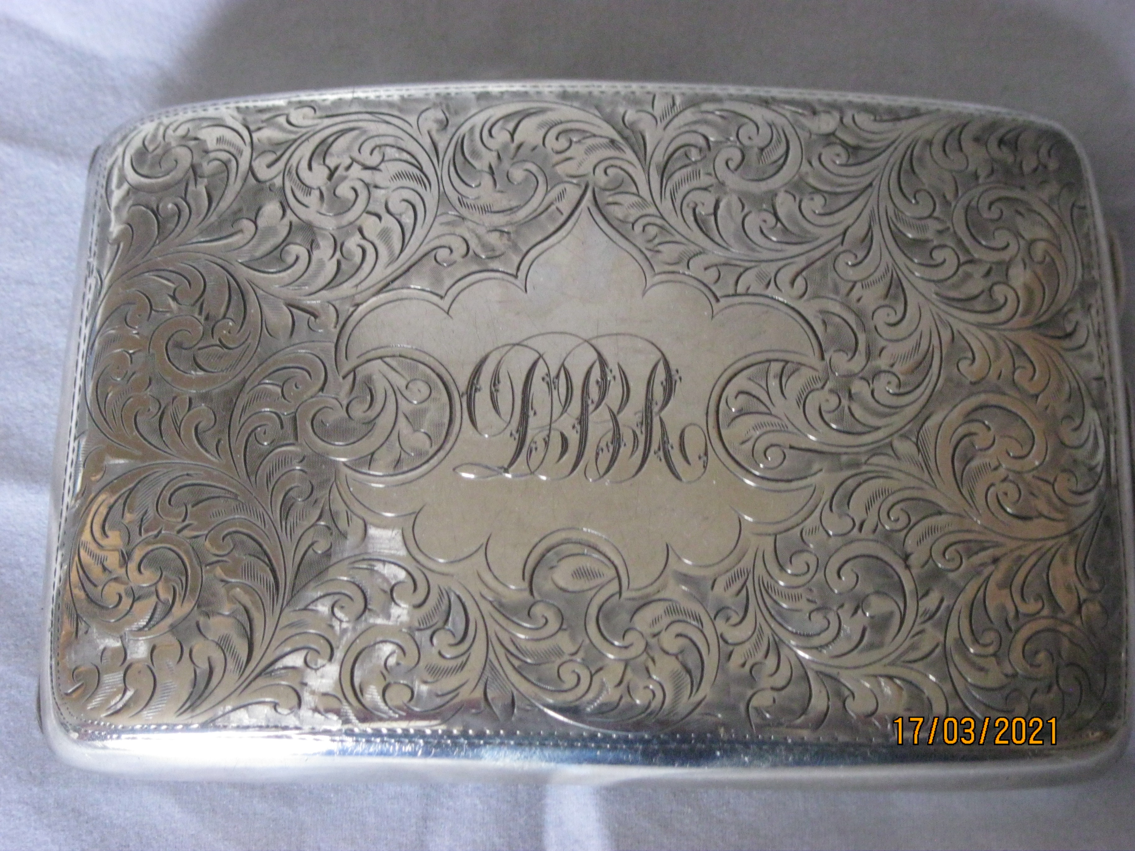 Antique Sterling Silver Cigarette Case 1921 - Image 2 of 11