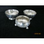 Group Of Antique Sterling Silver Salts 1906
