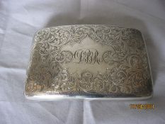 Antique Sterling Silver Cigarette Case 1921