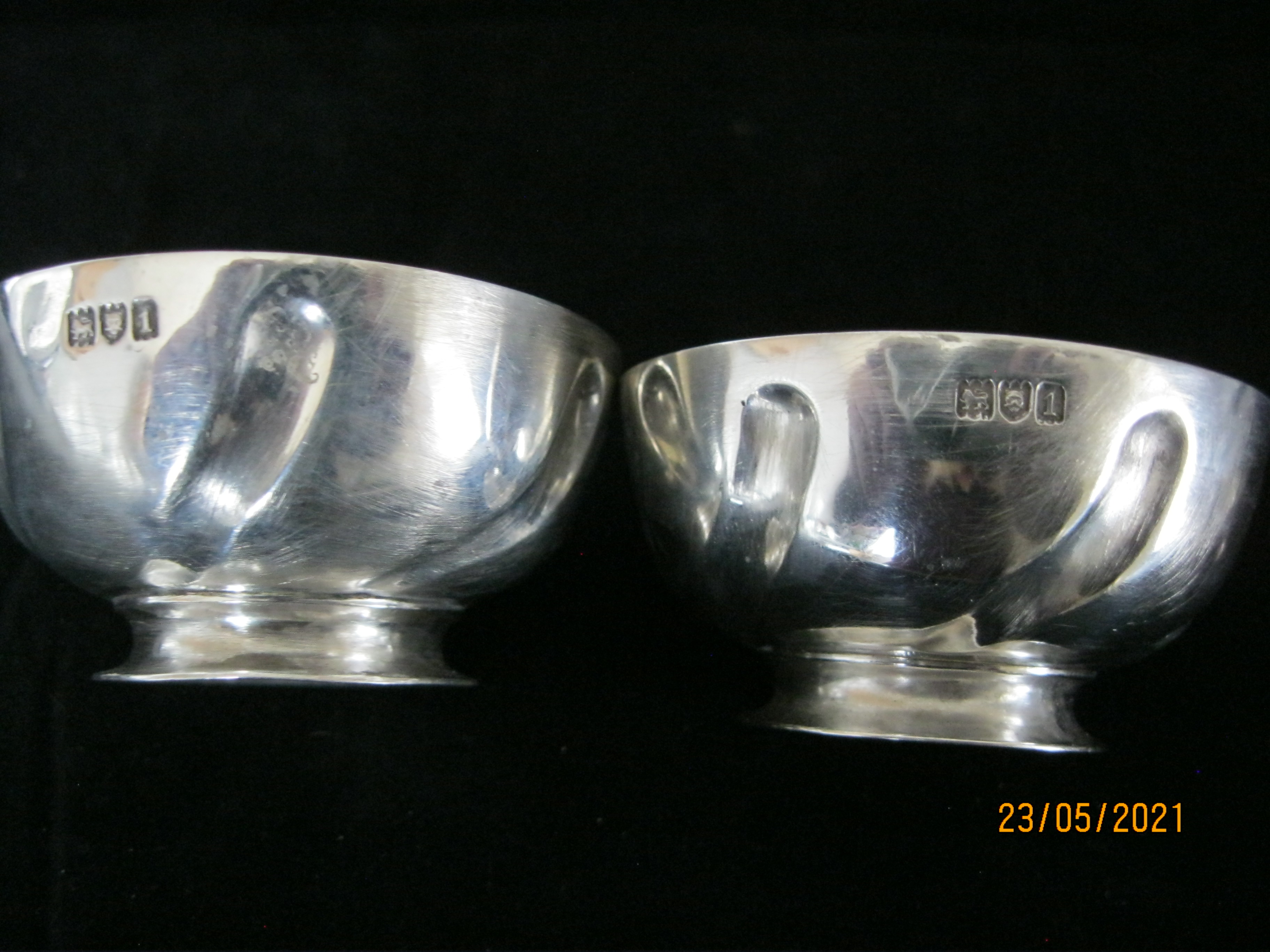 Group Of Antique Sterling Silver Salts 1906 - Image 3 of 7