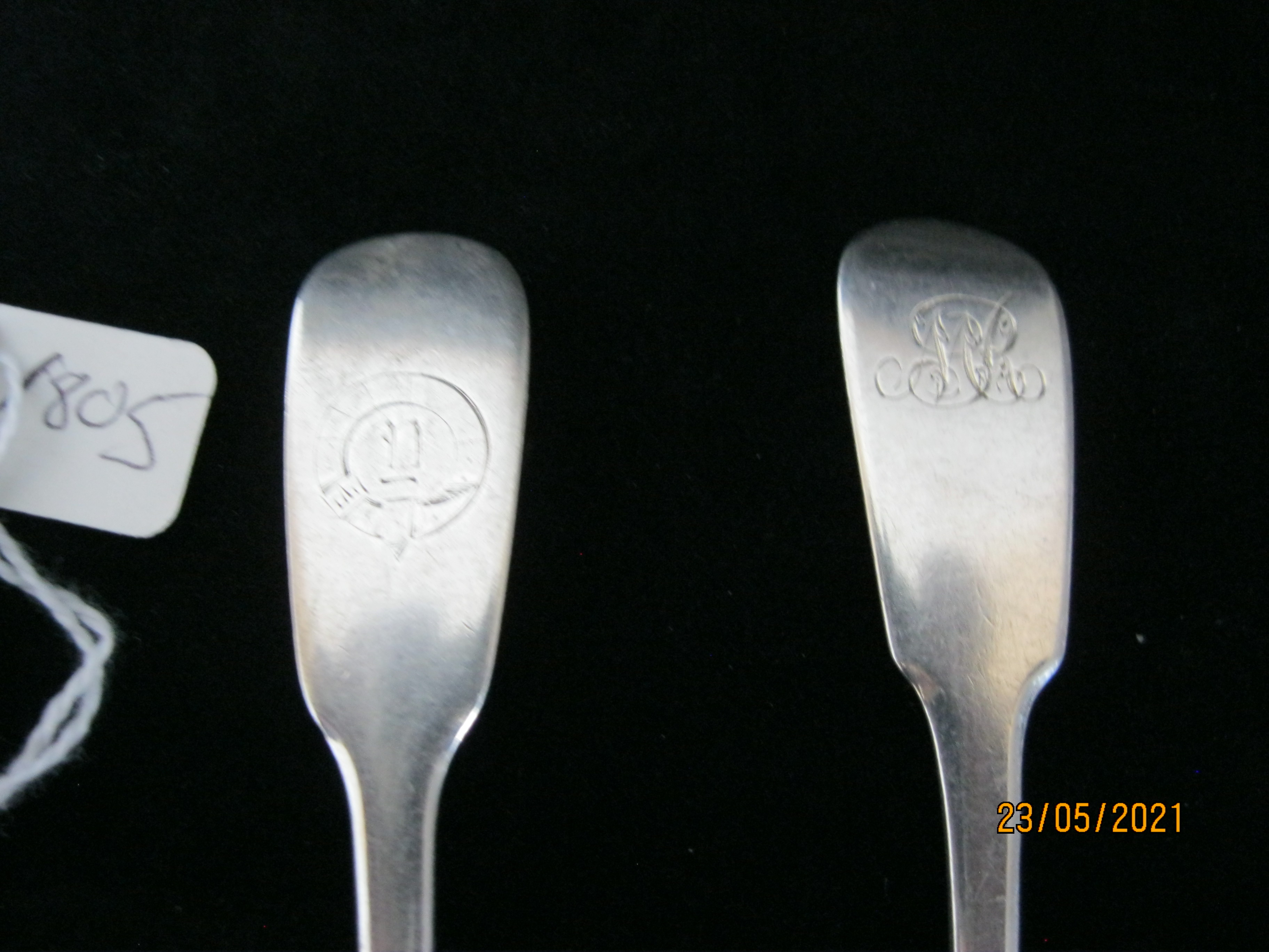 Group Of Seven Sterling Silver Antique Teaspoons Georgian & Victorian - Image 3 of 11