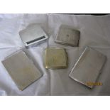 Group Of Five Cigarette Cases & Cig Roller Device