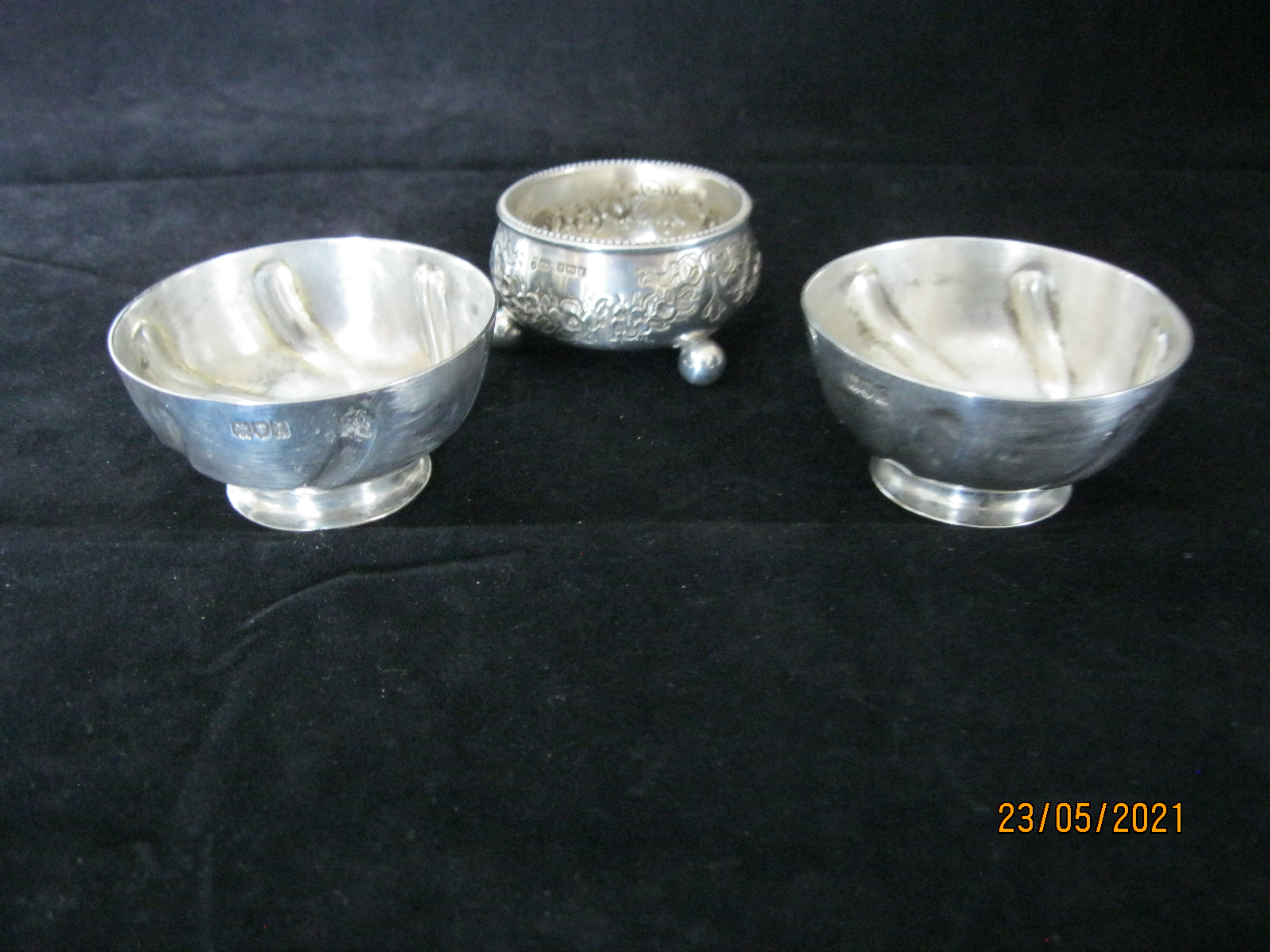 Group Of Antique Sterling Silver Salts 1906 - Image 7 of 7