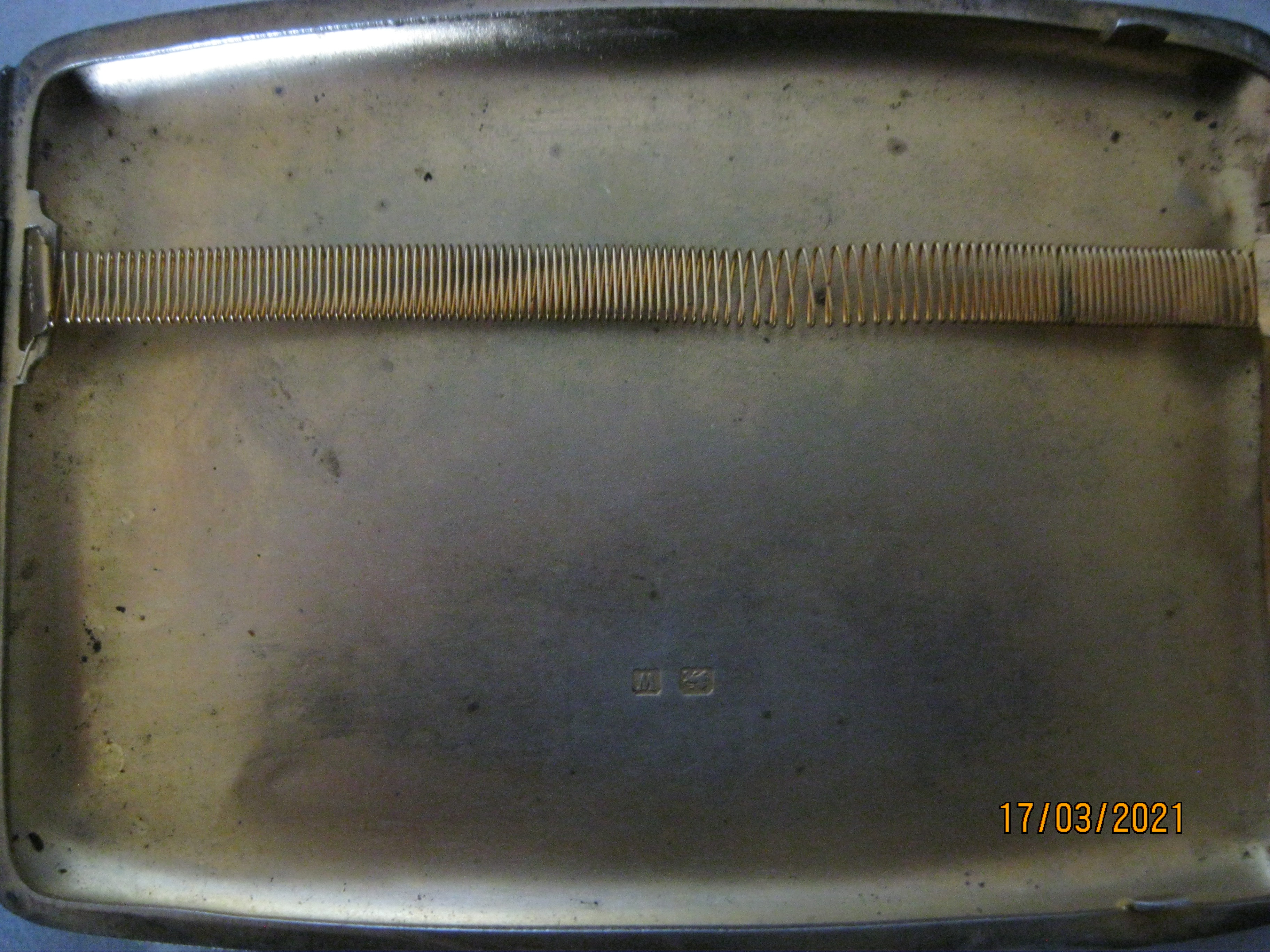 Antique Sterling Silver Cigarette Case 1921 - Image 8 of 11