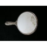 Vintage Silver Back Handheld Mirror