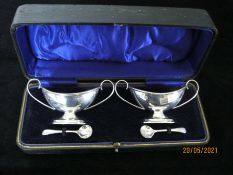 Antique Sterling Silver Cased Condiment Set 1917