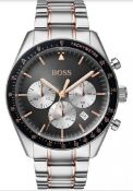 Hugo Boss 1513634 Men's Trophy Two Tone Rose Gold & Silver Chronograph Watch  Hugo Boss Trophy