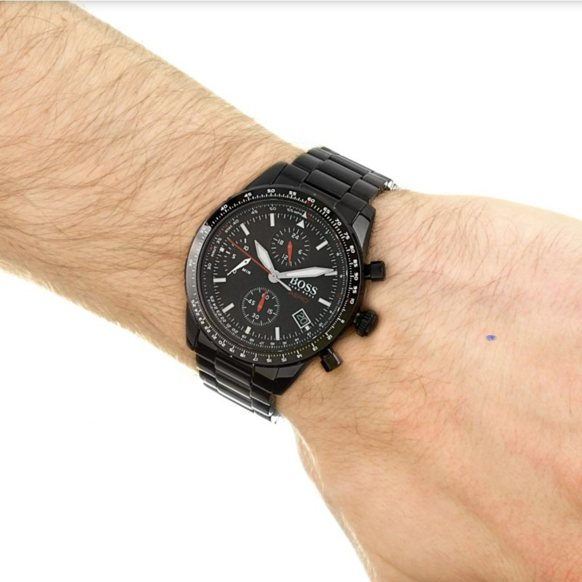 Hugo Boss 1513771 Men's Aero Black Stainless Steel Bracelet Chronograph Watch - Image 3 of 4