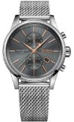 Hugo Boss 1513440 Men's Jet Silver Mesh Band Chronograph Watch  Model: HB 1513440.Case: Stainless