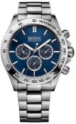 Hugo Boss 1512963 Men's Ikon Blue Dial Silver Bracelet Chronograph Watch  Model: HB 1512963.Case: