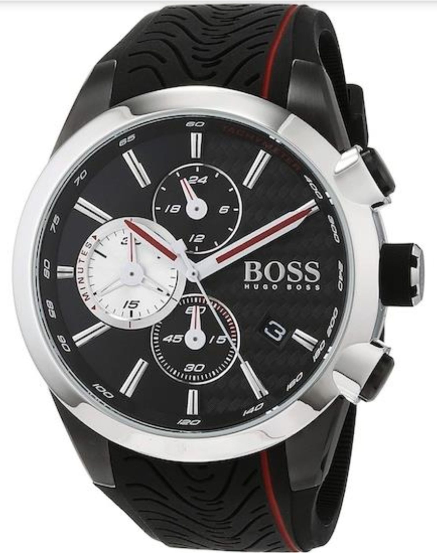 Hugo Boss Contemporary Sport Motorsport Analog Black Dial Men's Watch 1513284  Hugo Boss Black