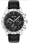 Hugo Boss 1513579 Men's Talent Black Leather Strap Quartz Chronograph Watch  Brand: Hugo Boss.Model: