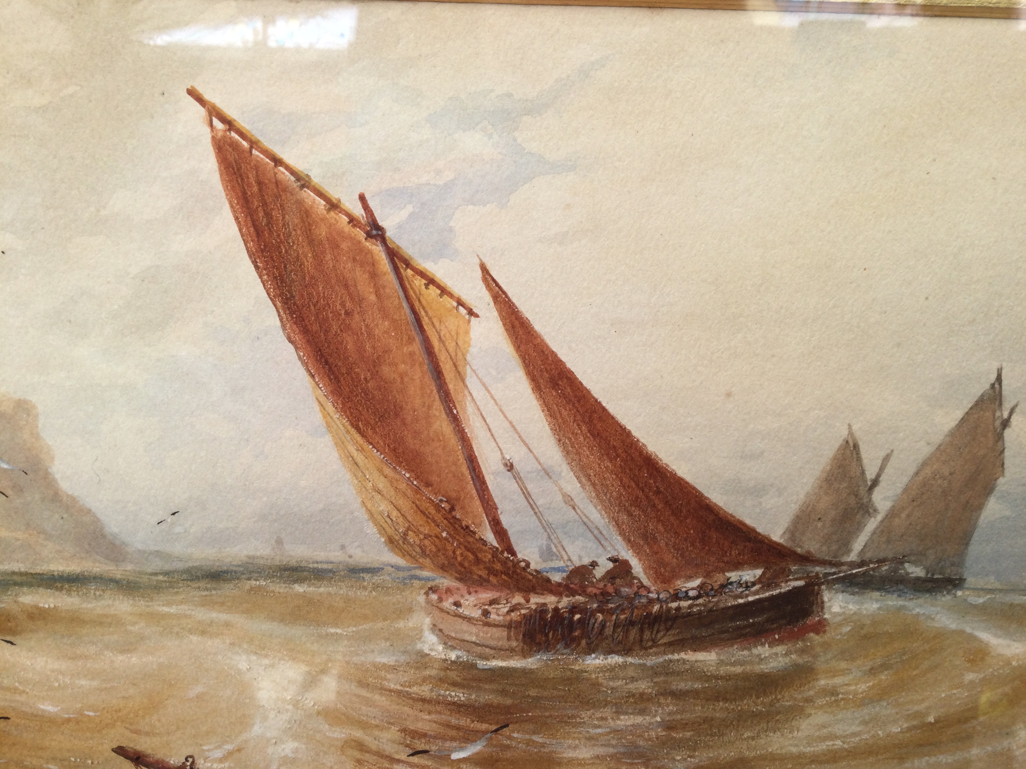 Painting of a Sailing Scene - Image 3 of 4