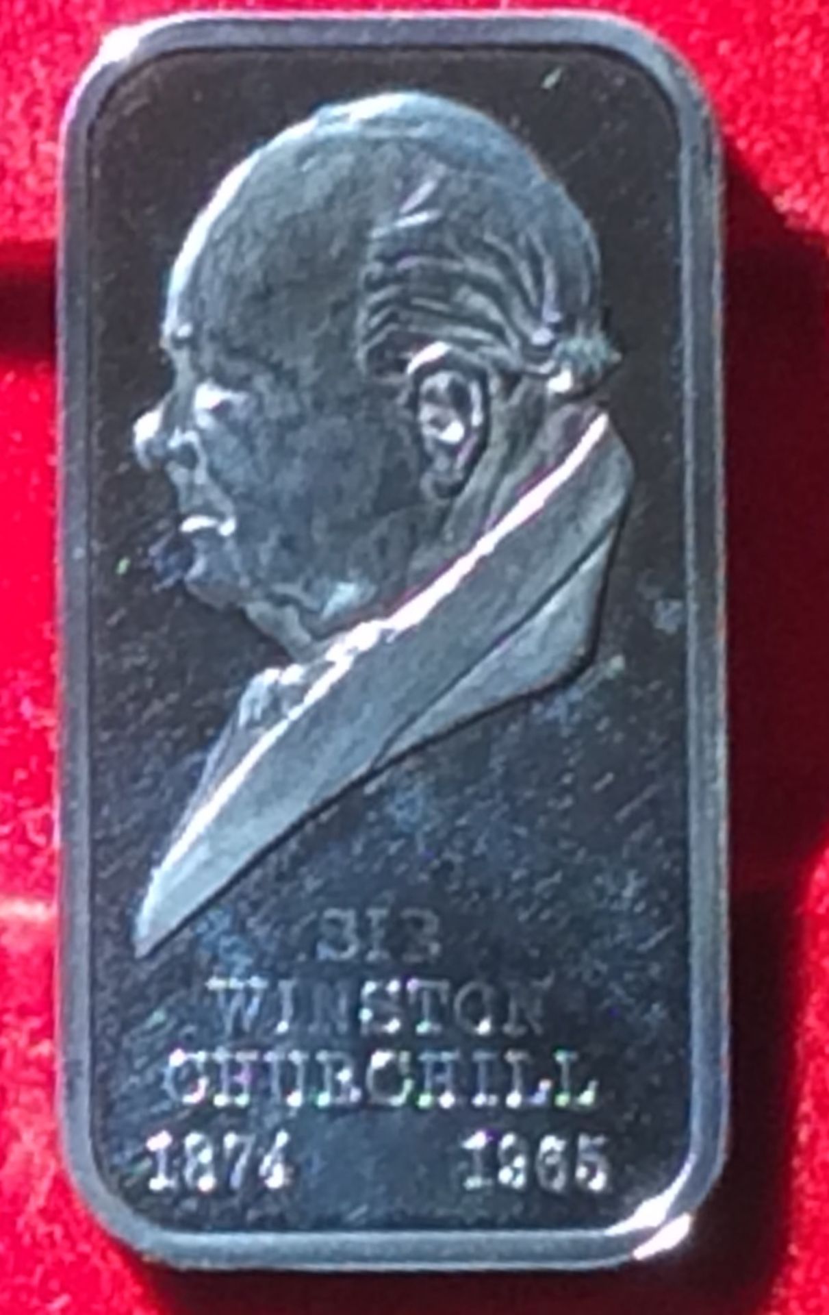 Sir Winston Churchill Silver Bar 1972