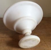 A 19th century turned white marble Tazza,