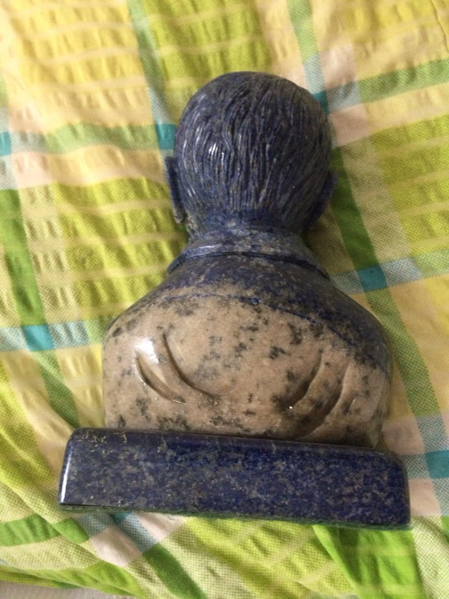 Italian Hand-Carved Lapis Lazuli Bust Of A Young Emperor - Image 4 of 8