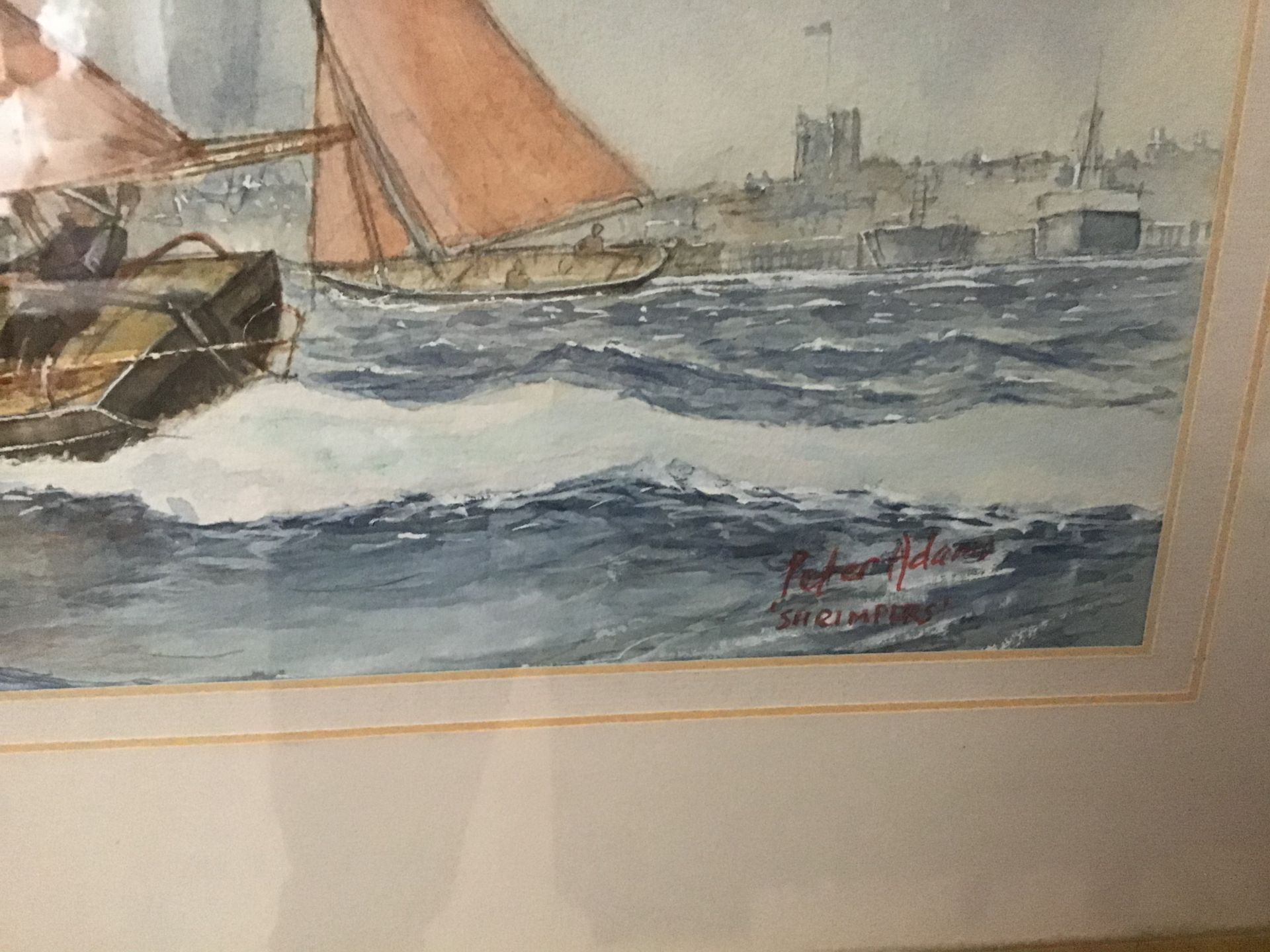 Excellent Nautical Watercolour Framed by Peter Adams - Image 5 of 5