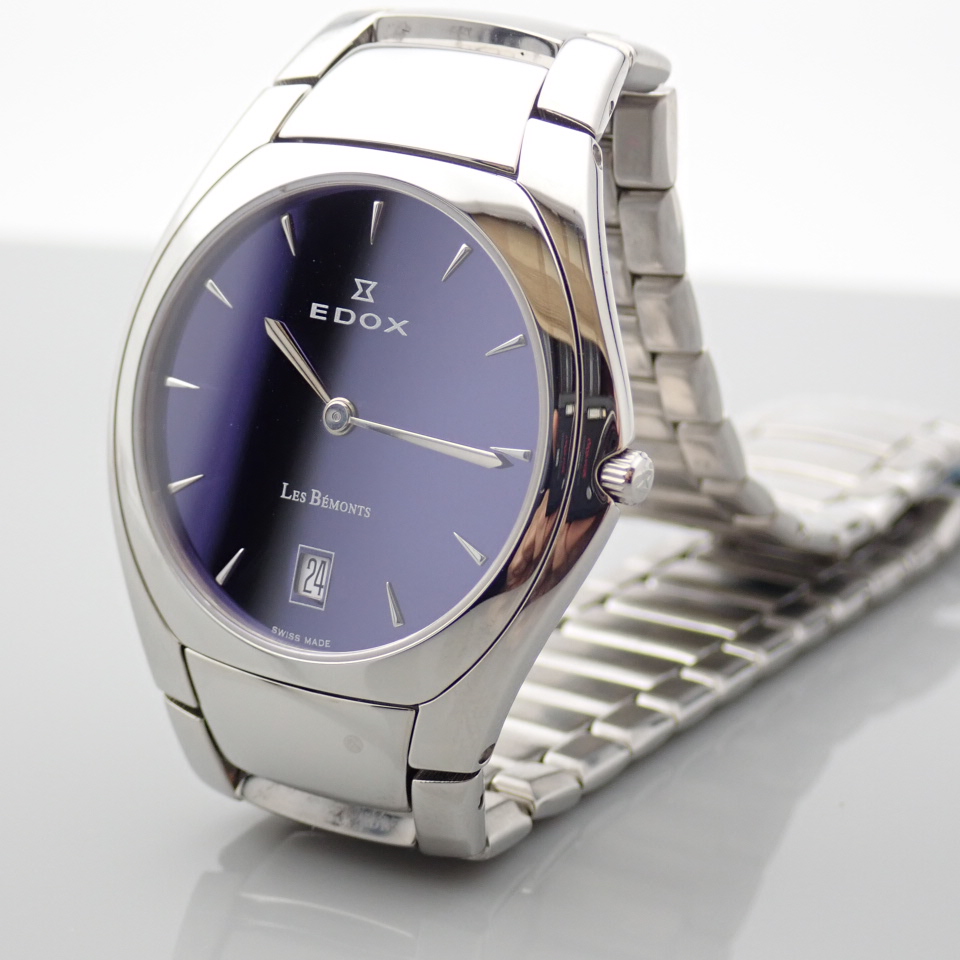 Edox / Date - Date World's Slimmest Calender Movement - Unisex Steel Wrist Watch - Image 4 of 5