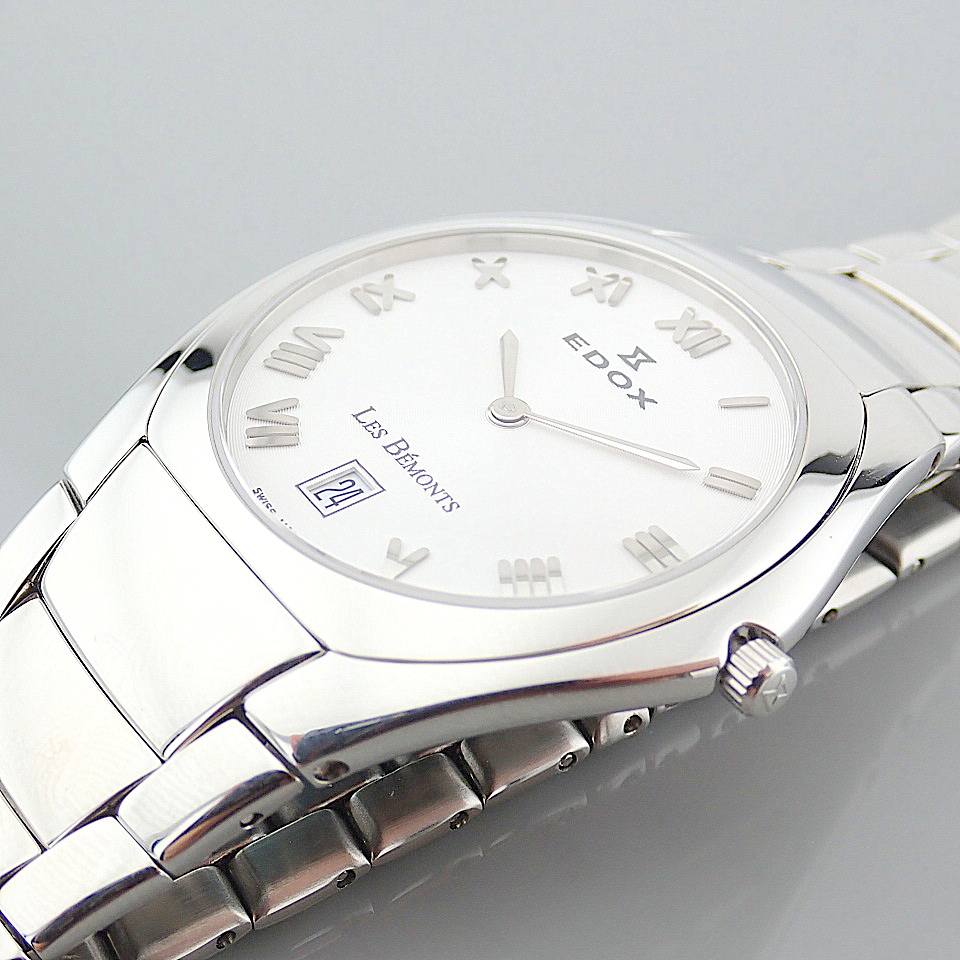 Edox / Date - Date World's Slimmest Calender Movement - Unisex Steel Wrist Watch - Image 5 of 8