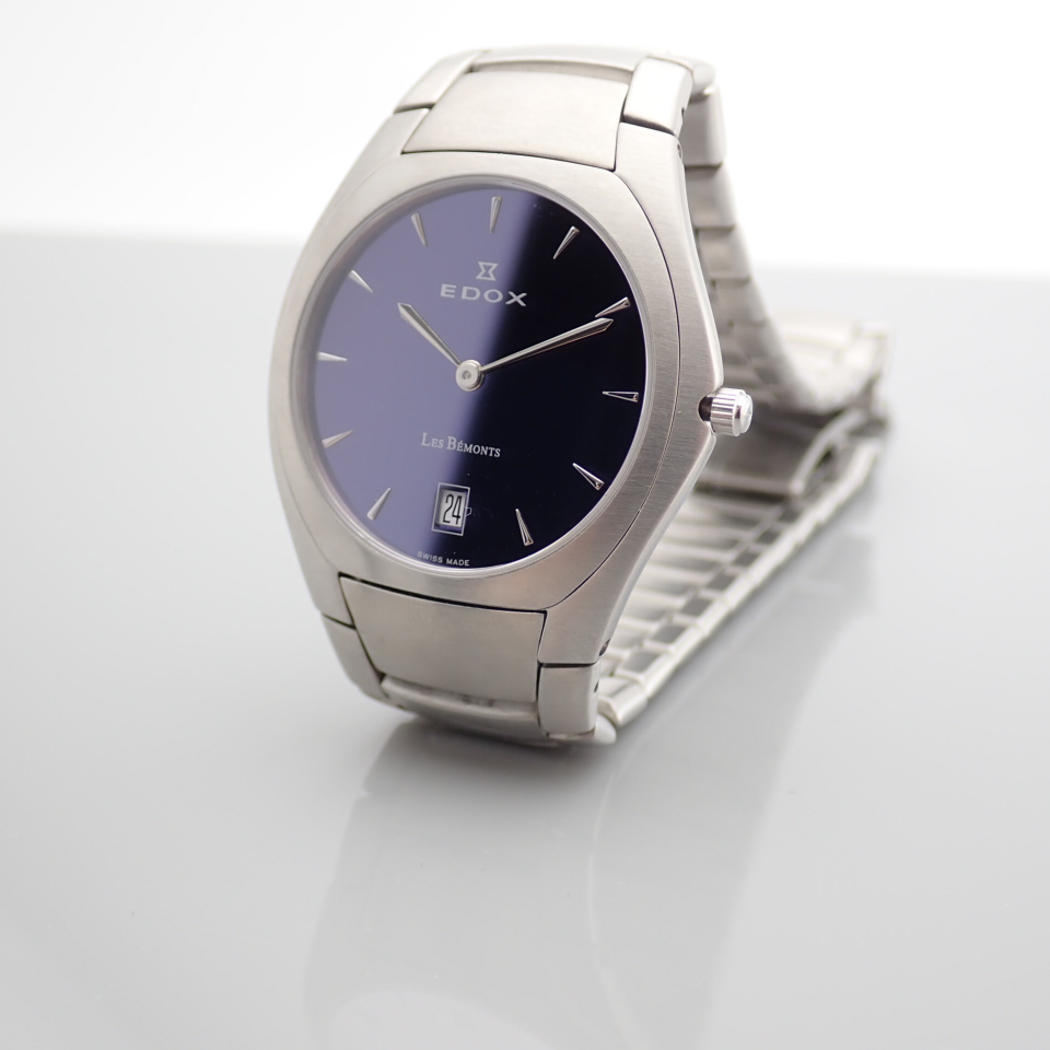 Edox / Date - Date World's Slimmest Calender Movement - Unisex Steel Wrist Watch - Image 6 of 14