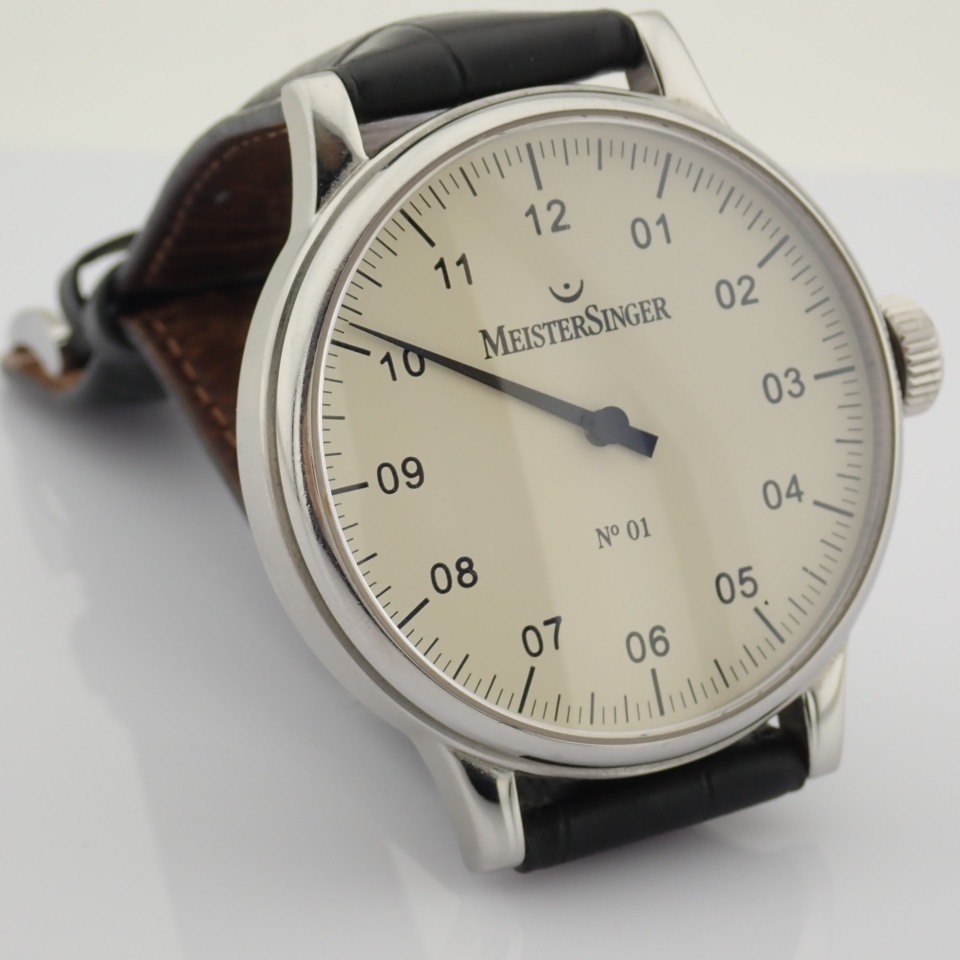Meistersinger / No 01 - Gentlemen's Steel Wrist Watch - Image 5 of 12