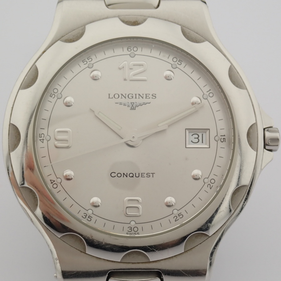 Longines / Conquest L16344 - Gentlemen's Steel Wrist Watch