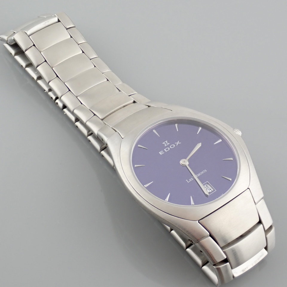 Edox / Date - Date World's Slimmest Calender Movement - Unisex Steel Wrist Watch - Image 7 of 14