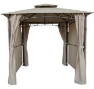 (R5N) 1x Gazebo With Extending Panels. Powder Coated Steel Frame. (H265xW250xD250) RRP £230