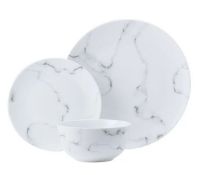 (R6G) 30 Piece Marble Effect Porcelain Dinner Set