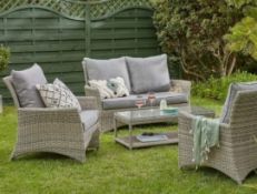 (R5L) Contents Of 3 Bays. Unassembled New Rattan Furniture. Thought To Be Florence Sofa Set RRP £85