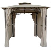 (R9D) 1x Gazebo With Extending Panels. Powder Coated Steel Frame. (H265xW250xD250) RRP £230