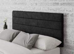 (R7H) 1x Aspire Furniture Kelly Headboard Charcoal Grey 5ft