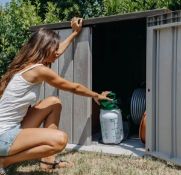 (R5K) 1x Toomax Stora Way XL Outdoor Storage Shed Box Taupe Grey 1270L. Thought To Be 130x75x110cm.