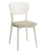 (R10A) 2x Kira Panel Back Chair White