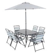 (R6N) 1x Wexfordly 6 Seater Folding Dining Set RRP £200